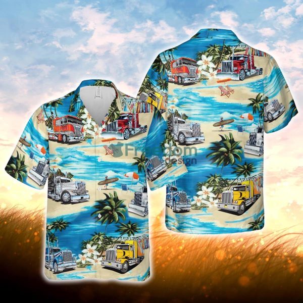 Hawaiian theme truck All 3D Printed Hawaiian Shirt For Men Women