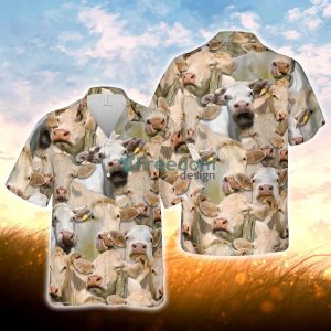 Herd Of Charolais All Over Printed 3D Hawaiian Shirt For Men Women