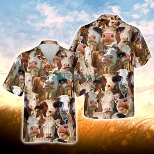 Herd Of Hereford All Over Printed 3D Hawaiian Shirt For Men Women