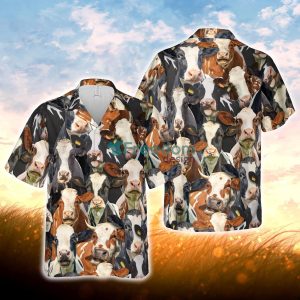 Herd Of Holstein All Over Printed 3D Hawaiian Shirt For Men Women