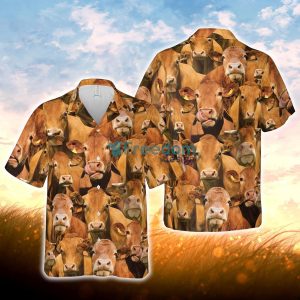 Herd Of Limousin All Over Printed 3D Hawaiian Shirt For Men Women