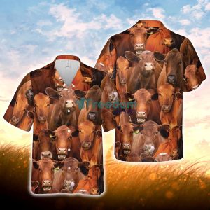 Herd Of Red Angus All Over Printed 3D Hawaiian Shirt For Men Women