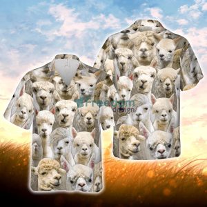 Herd of Llamas All Over Printed 3D Hawaiian Shirt For Men Women