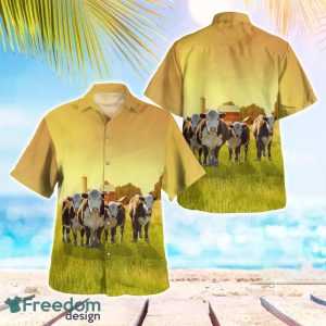 Hereford Cattle Aloha Hawaiian Shirt