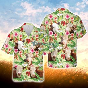 Hereford Hibicus Floral 3D Hawaiian Shirt For Men Women