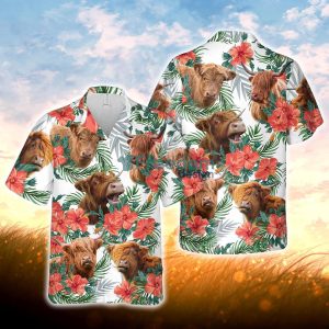 Highland Hawaiian Flowers Hawaiian Shirt For Men Women