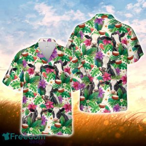 Holstein Summer Floral 3D Hawaiian Shirt For Men Women