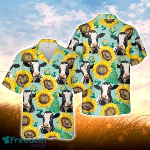 Holstein Sunflowers Floral Farm 3D Hawaiian Shirt For Men Women