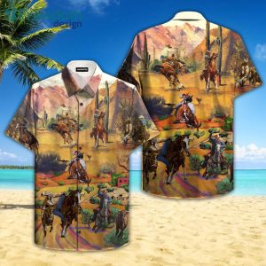 Horse Riding Cowboy Hawaiian Shirt For Men & Women