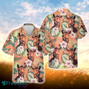 Horse Summer Happiness Floral Farm 3D Hawaiian Shirt For Men Women