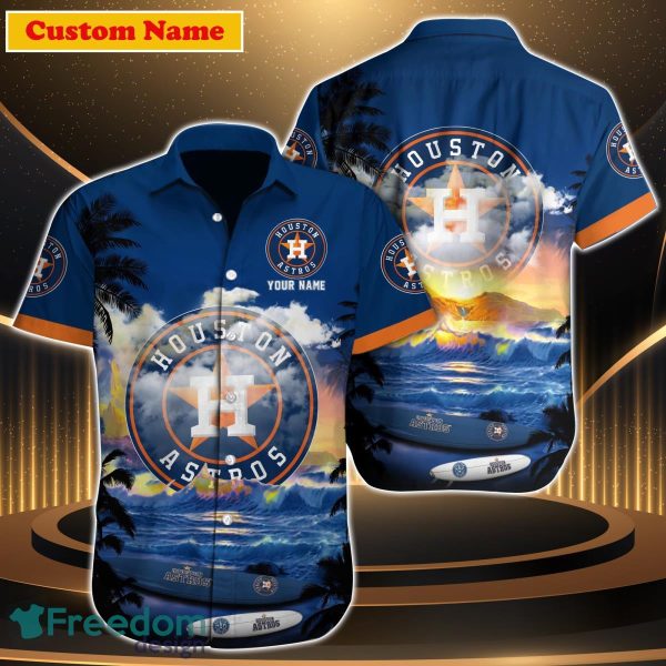 Houston Astros MLB Custom Name Hawaiian Shirt Great Gift For Men Women Fans