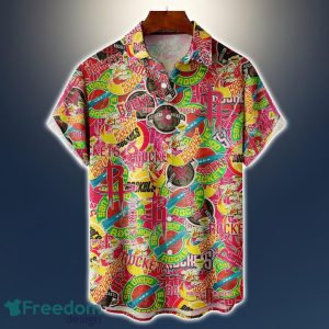 Houston Rockets Logo All Printed 3D Hawaiian Shirt For Fans NBA Hawaiian Shirt