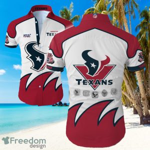 Houston Texans Big Logo Hawaiian Summer Beach Shirt Full Print