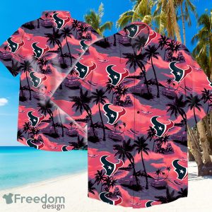 Houston Texans Logo NFL Hawaiian Summer Beach Shirt Full Print