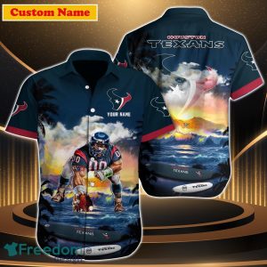 Houston Texans NFL Custom Name Hawaiian Shirt For Men Women Best Gift For Fans