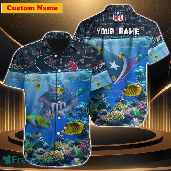 Houston Texans NFL Custom Name Hawaiian Shirt For Men Women Gift For Real Fan