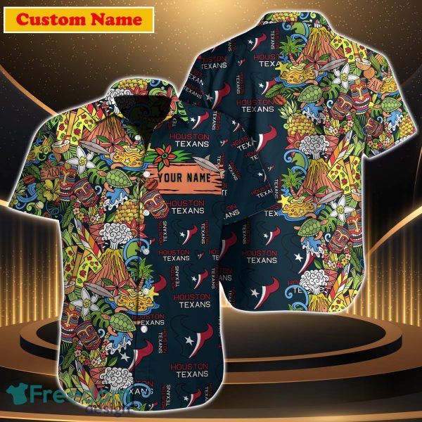 Houston Texans NFL Custom Name Hawaiian Shirt For Men Women Great Gift For Fan