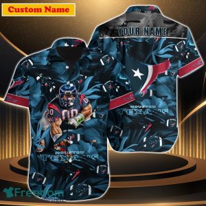 Houston Texans NFL Custom Name Hawaiian Shirt For Men Women Great Gift For Real Fan