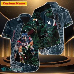 Houston Texans NFL Custom Name Hawaiian Shirt Style Gift For Men Women Fans