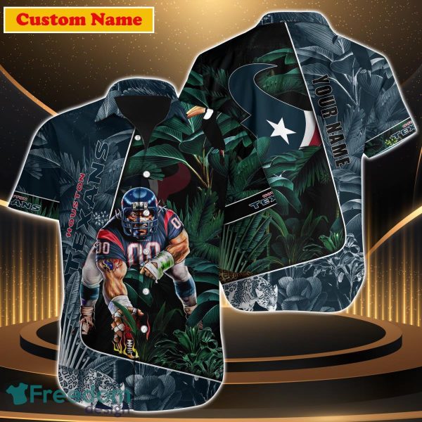 Houston Texans NFL Custom Name Hawaiian Shirt Style Gift For Men Women Fans