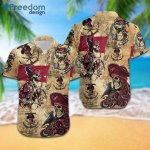 Houston Texans Pirates Fans Pirates Skull Hawaiian Shirt
