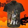 Husky Halloween Hawaiian Shirt Cute Husky Halloween Graphic Hawaiian Gift