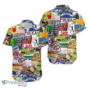 I Love Wisconsin Summer Vacation Hawaiian Shirt