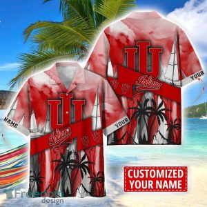Indiana Hoosiers Hawaii Shirt Custom Name Sports Team Beach Shirt