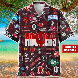 Indiana Hoosiers Logo Hawaiian Shirt For Fans Trending Beach Shirt Custom Name