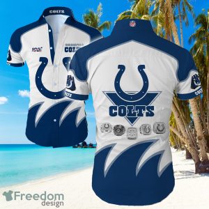 Indianapolis Colts Big Logo Hawaiian Summer Beach Shirt Full Print