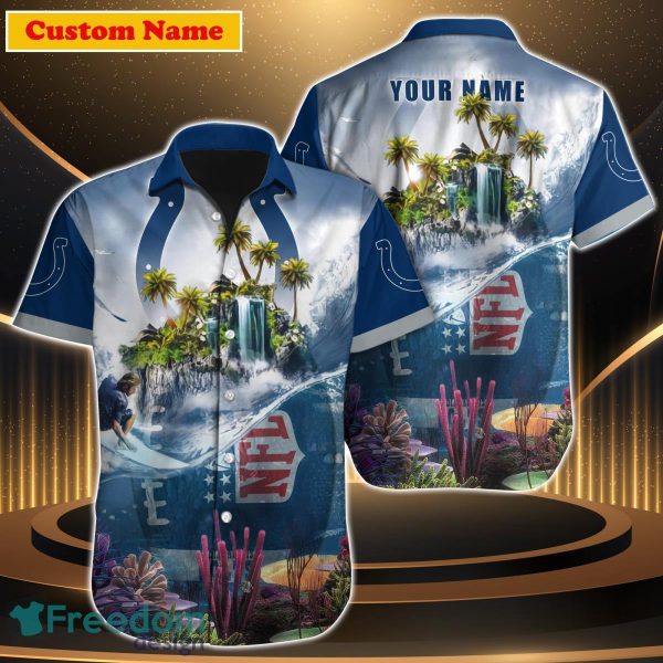 Indianapolis Colts NFL Custom Name Hawaiian Shirt Best Gift For Men Women Fans