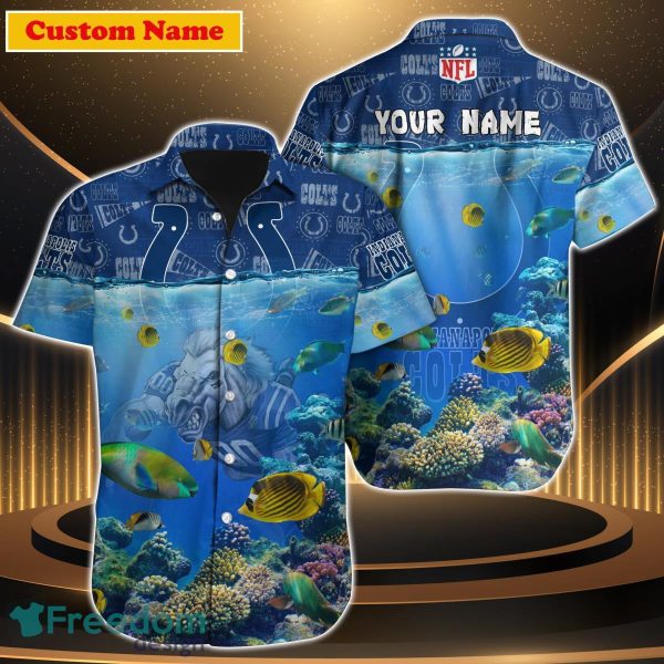 Indianapolis Colts NFL Custom Name Hawaiian Shirt For Men Women Gift For Real Fan