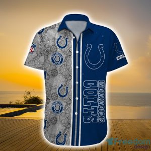 Indianapolis Colts NFL Custom Name Lemon Sketch Art Pattern Short Sleeve Hawaiian Shirt For Men And Women