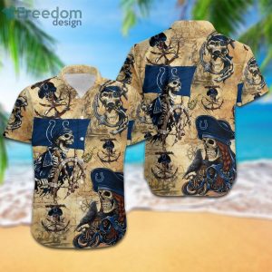 Indianapolis Colts Pirates Fans Pirates Skull Hawaiian Shirt
