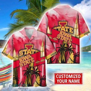 Iowa State Cyclones Hawaii Shirt Custom Name Sports Team Beach Shirt