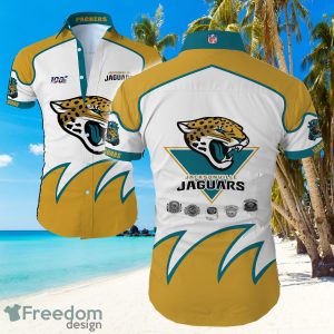 Jacksonville Jaguars Big Logo Hawaiian Summer Beach Shirt Full Print