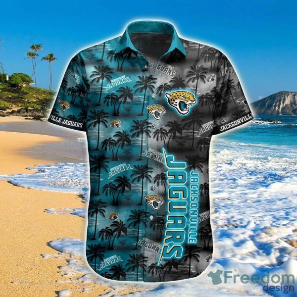 Jacksonville Jaguars Hawaiian Shirt Palm Tree Pattern