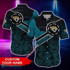 Jacksonville Jaguars Personalized Button Shirt NFL Hawaiian Shirt Custom Name