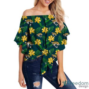 Jacksonville Jaguars Women’s Shirt Floral Printed Strapless Short Sleeve