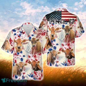 Jersey Pattern US FLAG Hawaiian Shirt For Men Women