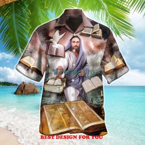 Jesus Christ Bless Style God Lover Gift Print Over 3D Hawaiian Shirt