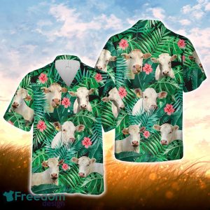 Joy Corners Charolais 3D Hawaiian Shirt For Men Women