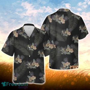 Joy Corners Dark Flower Pattern Trucker 3D Hawaiian Shirt For Men Women