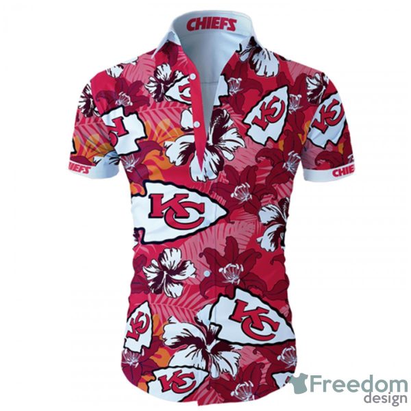 Kansas City Chiefs Hawaiian Shirt Tropical Flower Short Sleeve