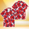 Kansas City Royals Big Red Hibiscus White Background 3D Hawaiian Shirt Gift For Fans