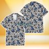 Kansas City Royals Black And White Hibiscus Leaf White Background 3D Hawaiian Shirt Gift For Fans