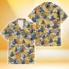 Kansas City Royals Brown Yellow Hibiscus White Background 3D Hawaiian Shirt Gift For Fans