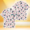 Kansas City Royals Light Pink Hibiscus White Background 3D Hawaiian Shirt Gift For Fans