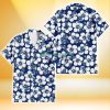 Kansas City Royals Modern White Hibiscus Navy Background 3D Hawaiian Shirt Gift For Fans