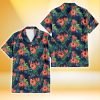 Kansas City Royals Orange Hibiscus Green Tropical Leaf Dark Background 3D Hawaiian Shirt Gift For Fans